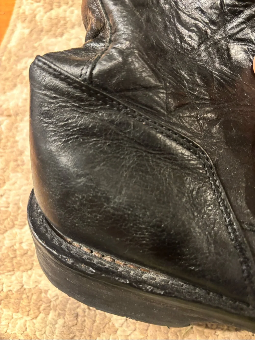 M3dium Men’s Military Officer Combat Boots Vibram Black Size 8  ***WITH FLAWS***